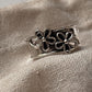 Silver Ring with Intricate 3D Floral Cut Out Pattern