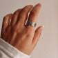 Stylish thick Celtic knot silver ring
