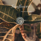 925 sterling silver sunflower ring