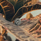 Charming sunflower motif silver ring