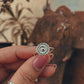Sunflower-inspired silver ring