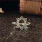 Soorajmukhi silver ring with nature-inspired motifs