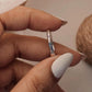 Handcrafted tribal design stackable silver band ring