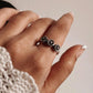 Handmade 3 Daisies Silver Ring 