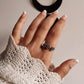 Sterling Silver 3 Daisies Ring 