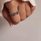 Silver Ring with 3 Daisies for Floral Style 