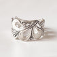 Elegant vintage filigree motif ring in sterling silver