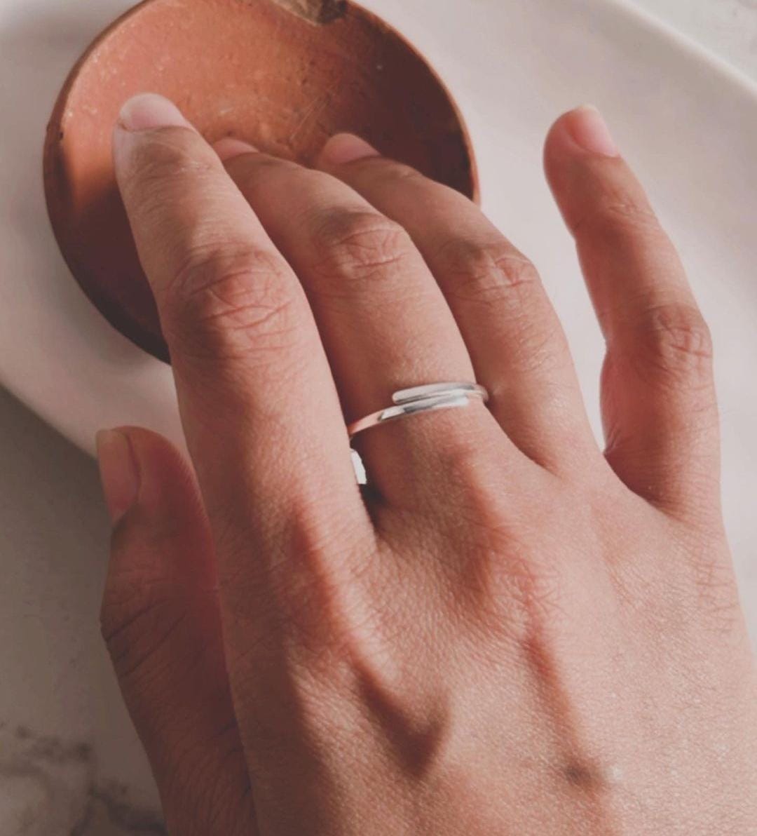 Classic Plain Adjustable Silver Ring