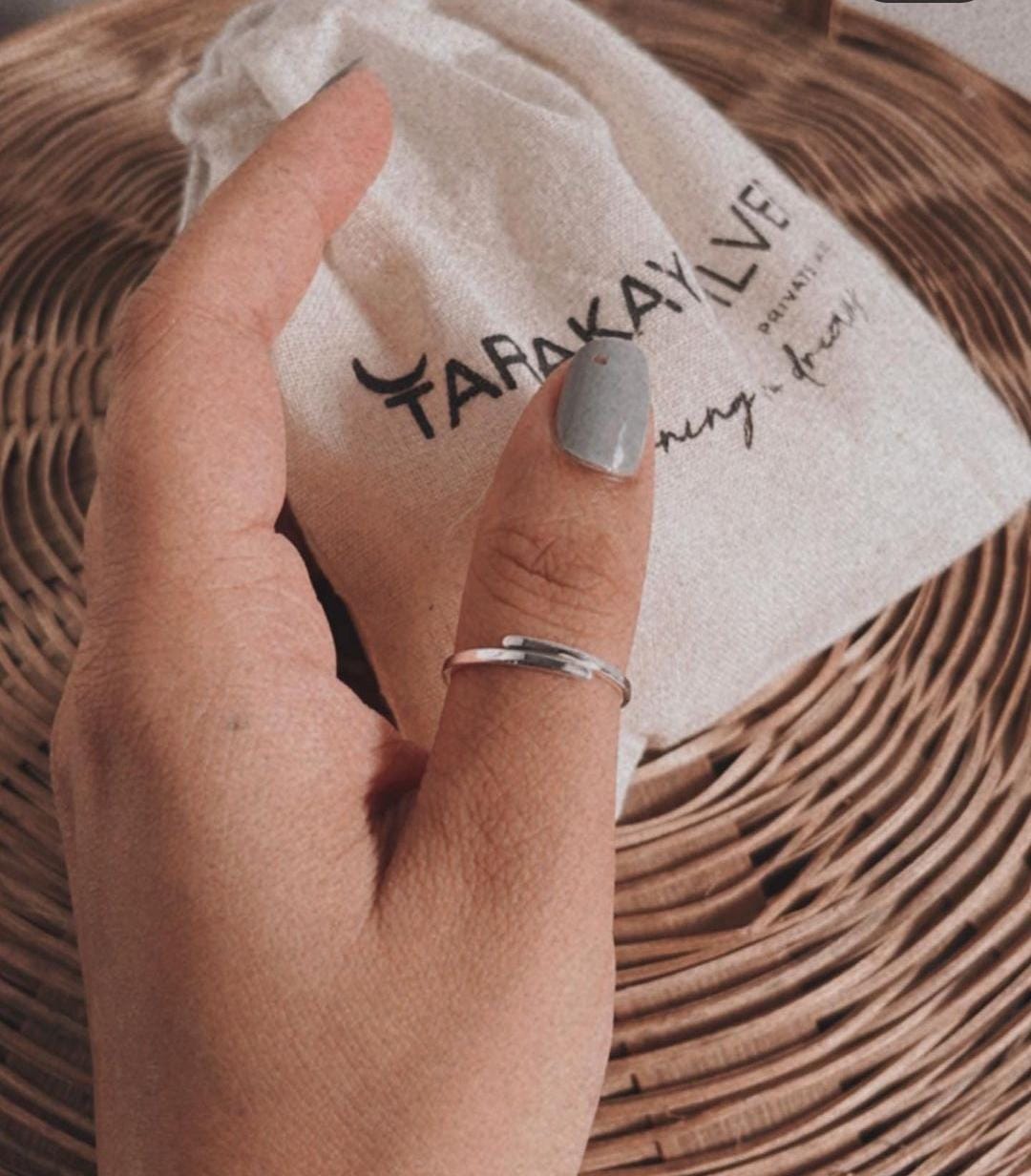 Sterling Silver Ring with Adjustable Band