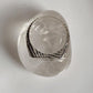 Stylish signet silver ring with clear quartz gemstone for a bold look