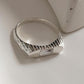 Clear quartz signet silver ring with sleek, polished design