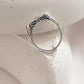 Clear quartz stone featured in a refined signet silver ring