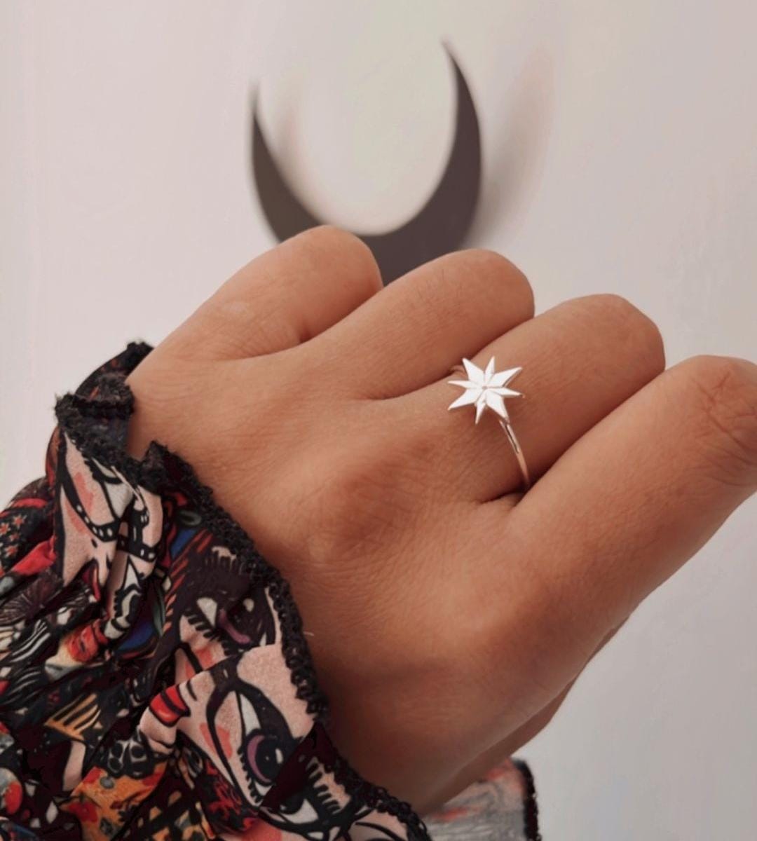 Minimalist North Star Ring in Sterling Silver