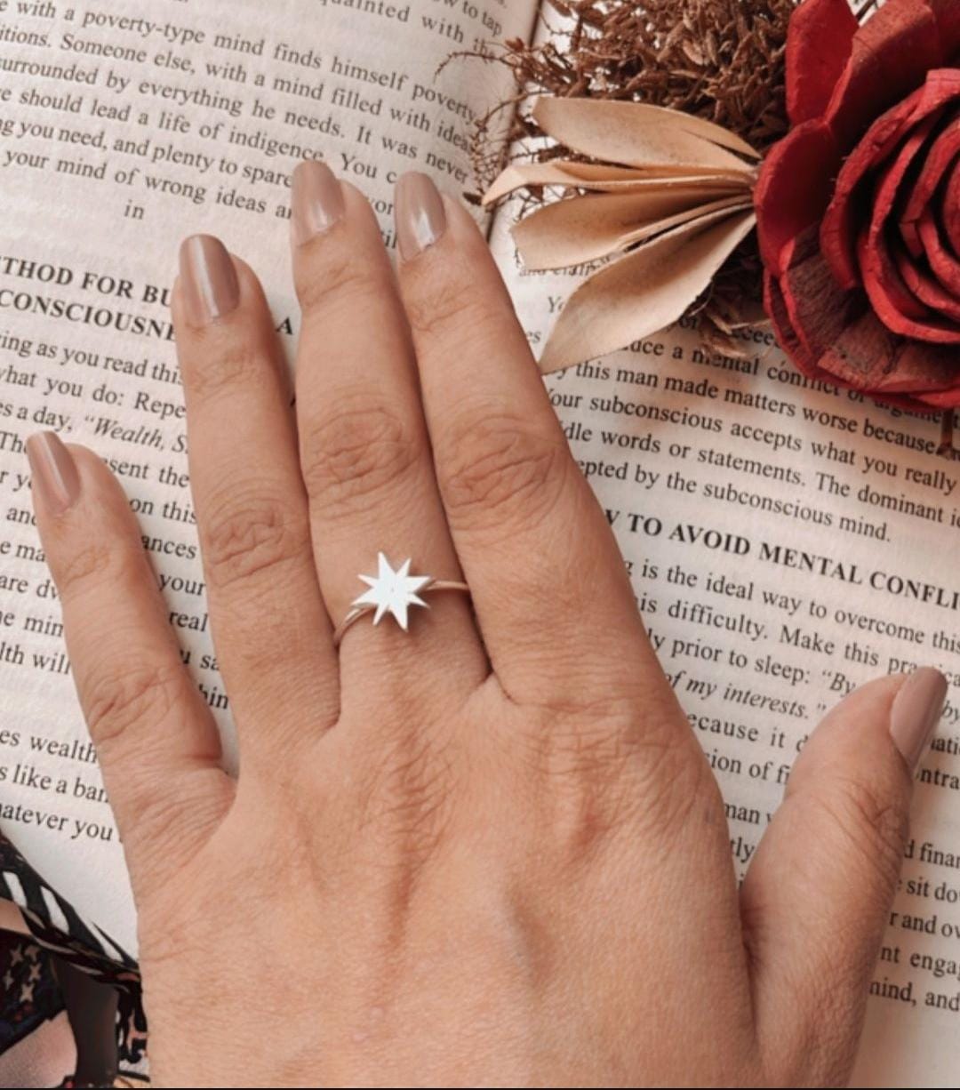 North Star Design Silver Ring