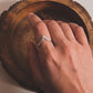 Trendy V Rawa silver ring for stacking