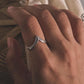 Minimalist V Rawa stackable ring in sterling silver
