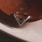 Sleek V-shaped Rawa stackable silver ring