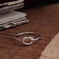 Elegant Promise Knot Ring in Silver