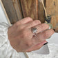 Elegant Seed of Life silver ring for spiritual balance