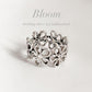 Chic Bloom Floral Band Ring in Silver
