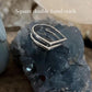 Elegant double square stackable silver ring with sleek, modern design