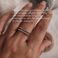 Sleek and stylish double square stackable silver ring with refined edges