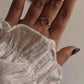 Sleek Open Circle Design Silver Ring