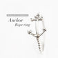 Sterling silver ring featuring a nautical anchor design.