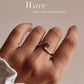 Sleek wave-shaped silver ring