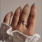 Trendy wave silver ring for a modern look
