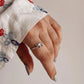 Elegant elephant silver ring with detailed animal design