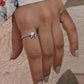 Handcrafted elephant silver ring with unique and playful design