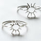 Sunshine-inspired silver ring