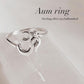 Plain Om Aum Silver Ring