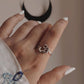 Elegant Om Aum Silver Ring