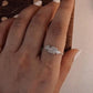 Minimalist silver band with feather detail