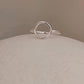 Geometric Open Circle Silver Ring for Women