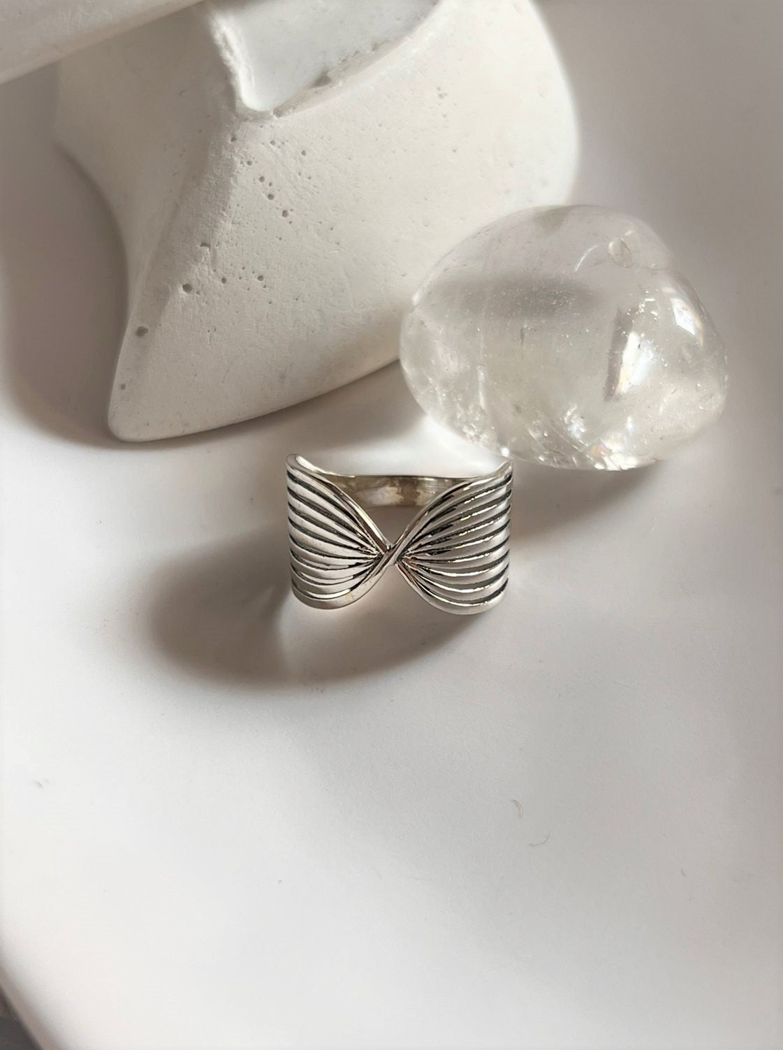 Sophisticated Beli silver ring with a polished finish.