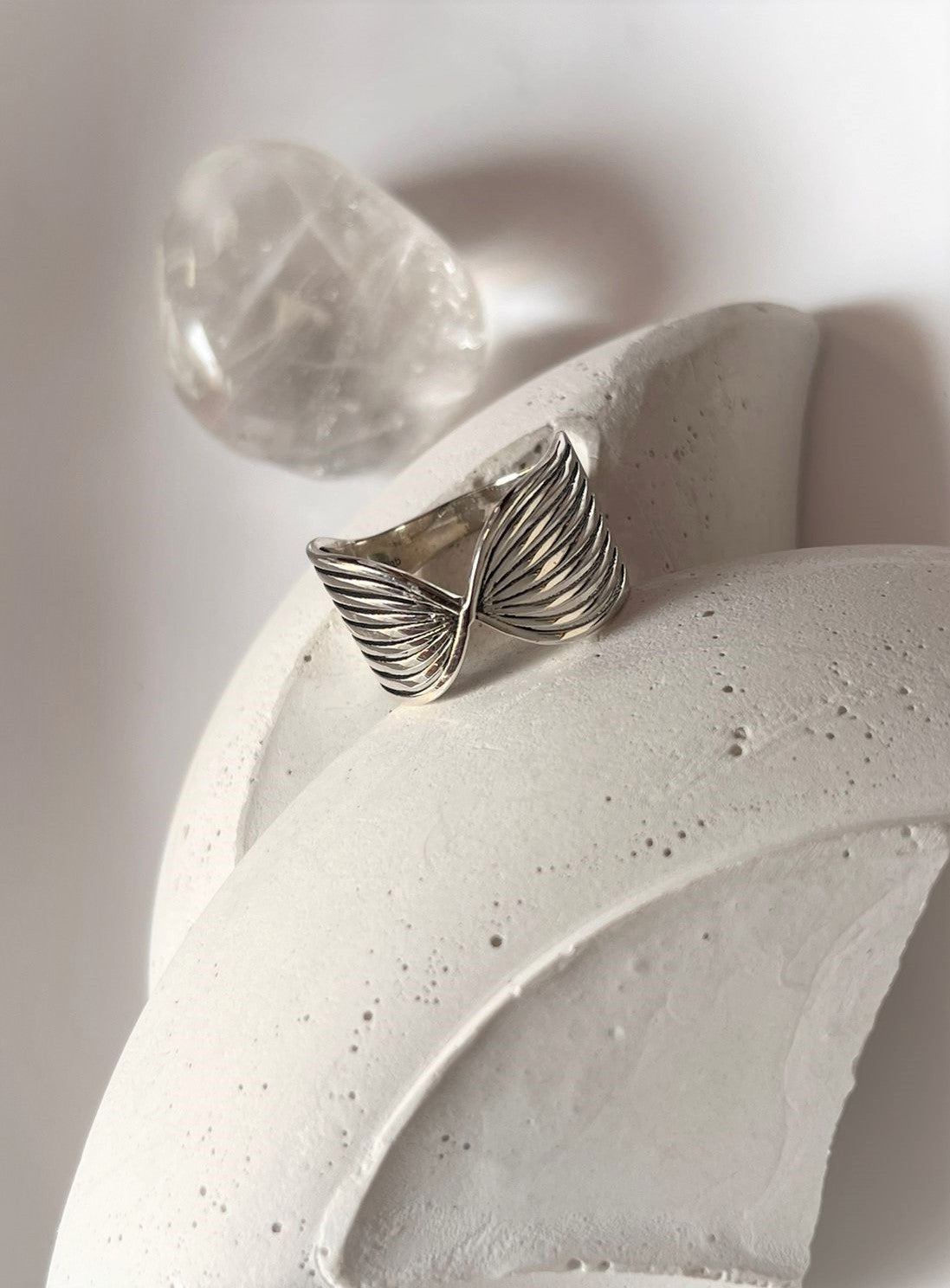Elegant Beli silver ring with intricate craftsmanship.