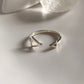 Handmade Adjustable Triangle Ring in Silver