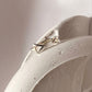 Adjustable Silver Ring with Triangle Design 