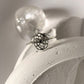 Stylish filigree tortoise ring in sterling silver