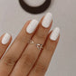 Modern Adjustable Triangle Silver Ring 