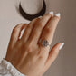 925 sterling silver Sun Mandala ring