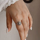 Charming Sun Mandala motif silver ring