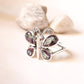 Mystic Topaz Butterfly Design Silver Ring