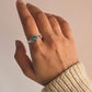 Boho Style Labradorite Round Silver Ring