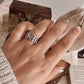 Full Band Sterling Silver Ring with Om Aum Design