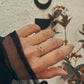 Handcrafted sunshine ring in sterling silver