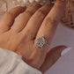 Intricate filigree tortoise ring in sterling silver